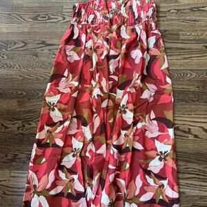 a new day Floral Maxi Dress - Red, Pink, Green